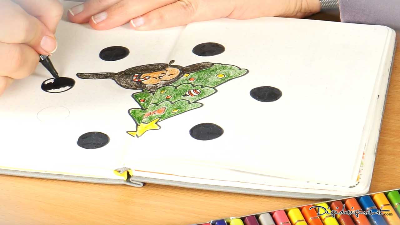 5_sloth_under_the_christmas_tree_bullet_journal
