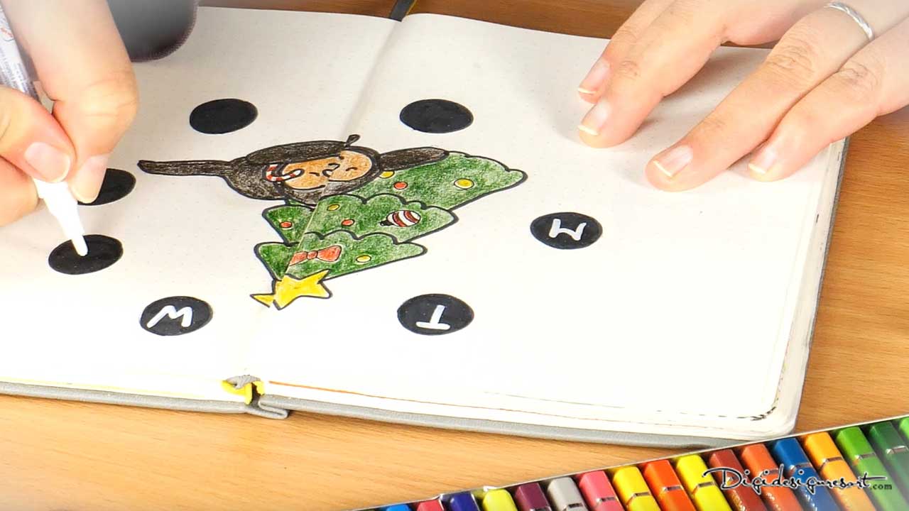 6_sloth_under_the_christmas_tree_bullet_journal