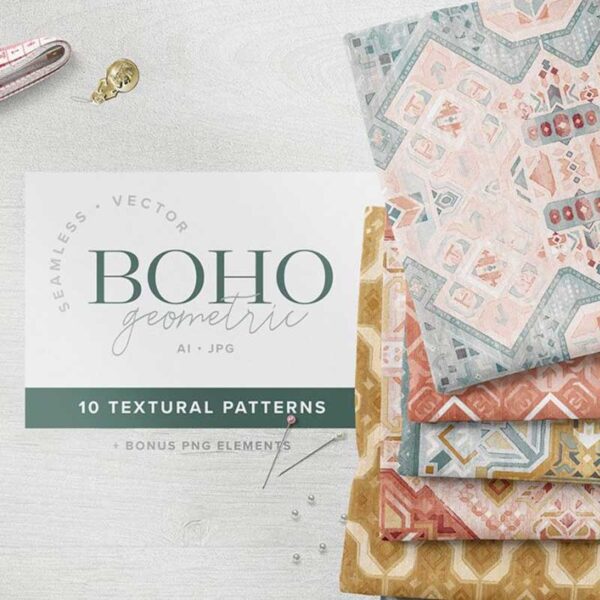 Boho Geometric Textured Patterns