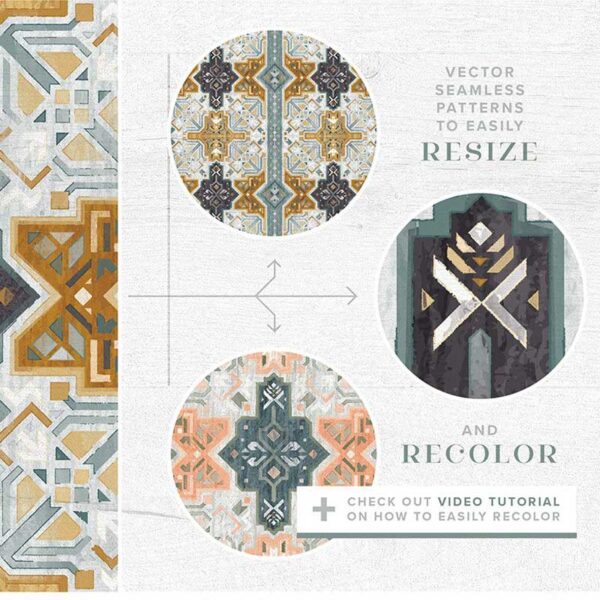 Boho Geometric Textured Patterns - Image 2