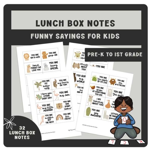 Printable Lunch Box Notes for Kids – 32 Fun and Encouraging Cards