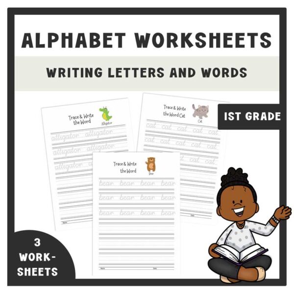 Alphabet Practice | Writing Letters and Words | Freebie