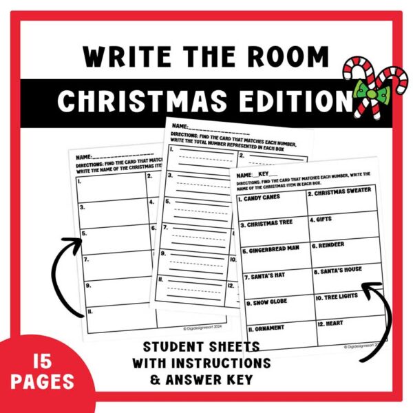 Christmas Activities: Write the Room No Prep, Kindergarten, PreK and 1st Grade - Image 4