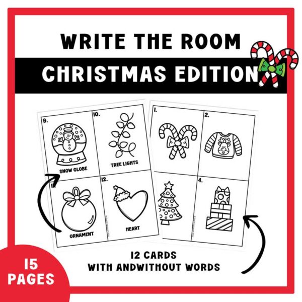 Christmas Activities: Write the Room No Prep, Kindergarten, PreK and 1st Grade - Image 3