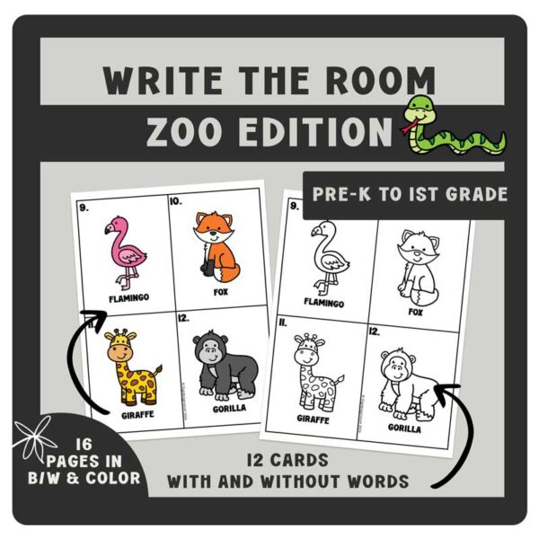 Zoo Write the Room Activity: Spring Reading Fun for PreK-2n - Image 2