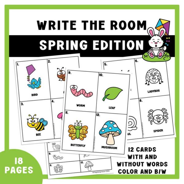 Write the Room Activity: Spring Reading Fun for PreK-2n