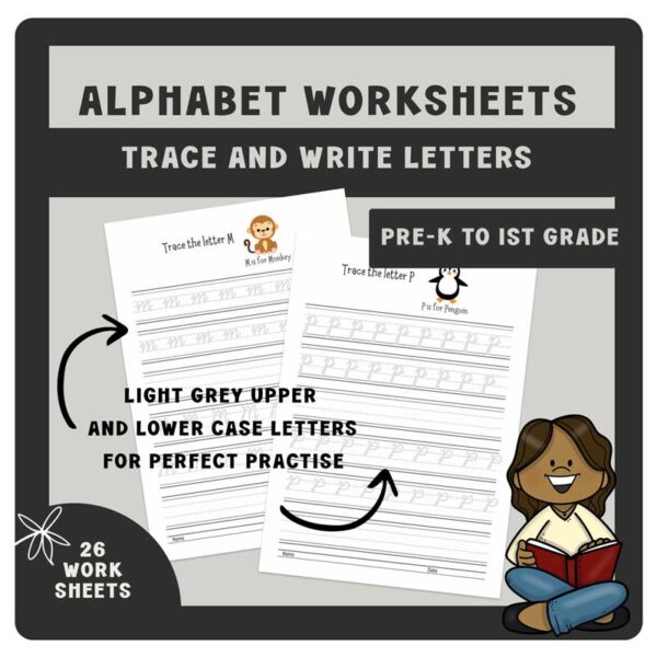 Alphabet Practice | Handwriting Letters | Writing Letters | Tracing Worksheets - Image 2