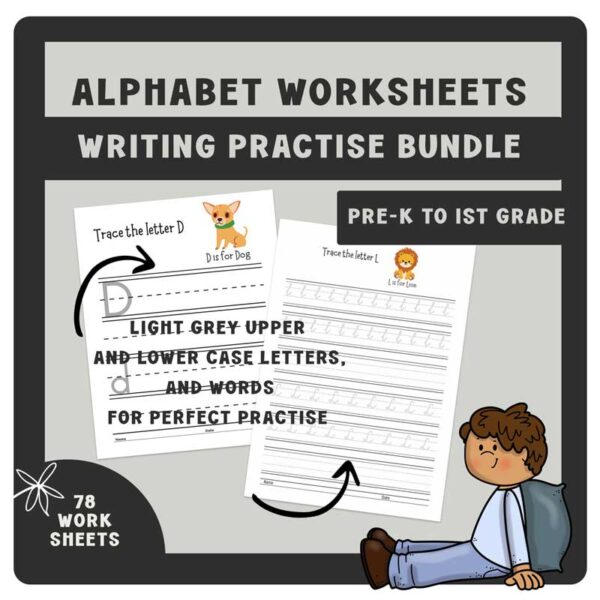 Alphabet Practice | Writing Letters and Words | Tracing | Print Worksheets - Image 2