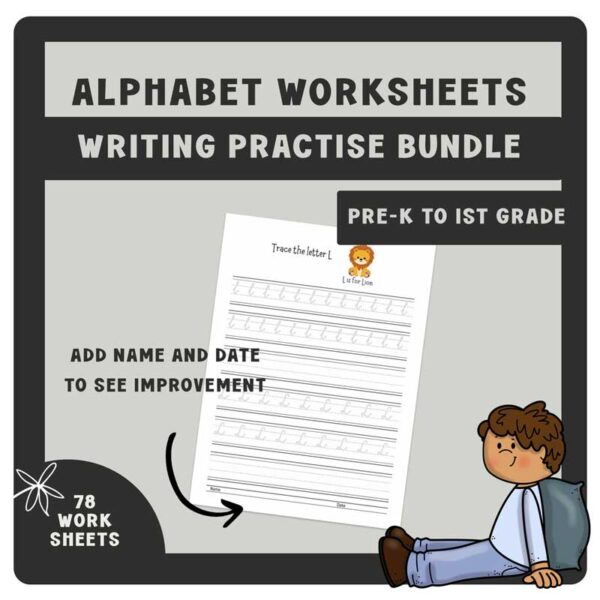 Alphabet Practice | Writing Letters and Words | Tracing | Print Worksheets - Image 3