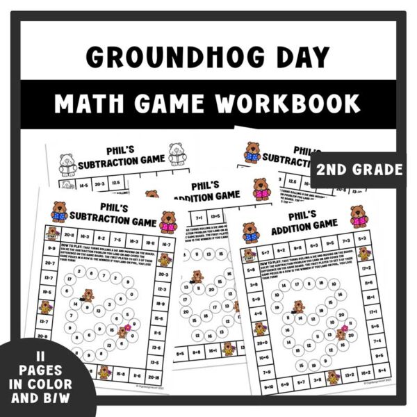 Groundhog Day Ideas for Kids: Math Games Freebie