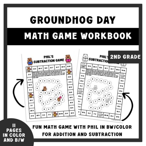 Groundhog Day Ideas for Kids: Math Games Freebie - Image 2