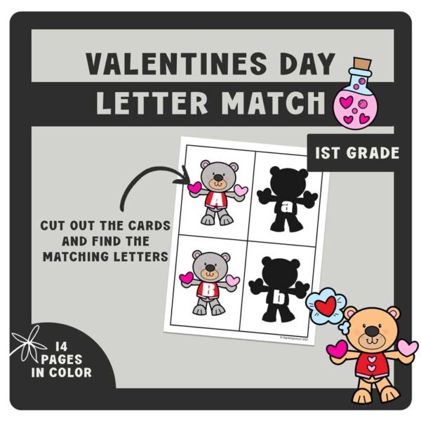 Valentines Day Letter Match: Connect, Cut, & Celebrate Literacy! - Image 2