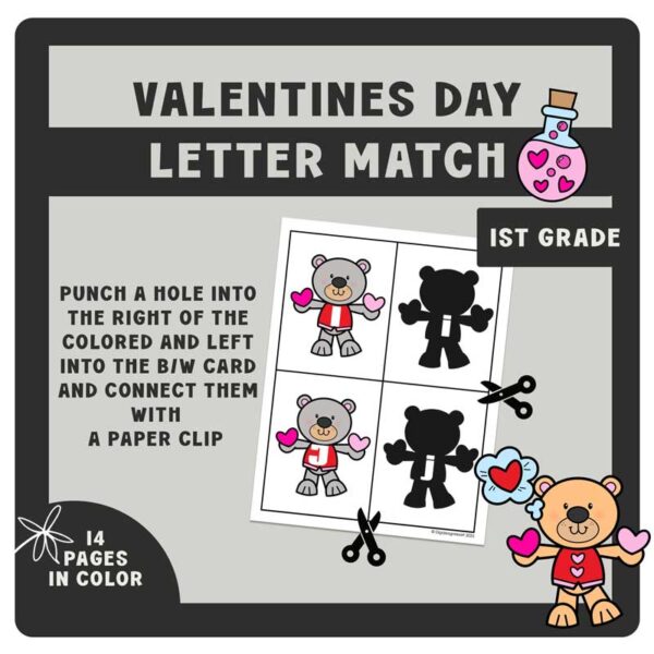 Valentines Day Letter Match: Connect, Cut, & Celebrate Literacy! - Image 3